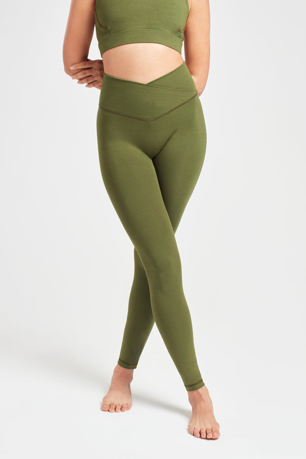 Wrap Leggings - Earth Khaki